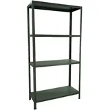 SCHULTE Regalwelt Steckregal Metall 180 cm x 100 cm x 40 cm Graugrün 4 Fachböden