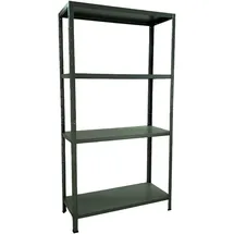 SCHULTE Regalwelt Steckregal Metall 180 cm x 100 cm x 40 cm Graugrün 4 Fachböden