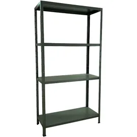 SCHULTE Regalwelt Steckregal Metall 180 cm x 100 cm x 40 cm Graugrün 4 Fachböden