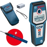 Bosch Ortungsgerät GMS 120 (Bohrlochmarker, max. Detektionstiefe Holz/Eisenmetalle/Nichteisenmetalle/spannungsführende Leitungen: 38/120/80/50 mm) - Amazon Exclusive Set