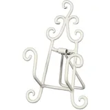 Ambiente Haus Kochbuchhalter AMBIENTE HAUS "Staffelei in Weiß - 15 cm", weiß, B:10cm H:15cm T:8cm, Schmiedeeisen, Buchstützen