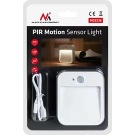 Maclean Brackets Maclean MCE236 LED Lampe mit Bewegungssensor Flurlampe Nachtlicht USB Wiederaufladbar 4000K Auto ON/Off Magnet