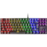 Mars Gaming MK80 Schwarz, Mechanische Gaming Tastatur TKL FRGB, Antighosting, Switch Mechanischer Braun, Spanisch Sprache