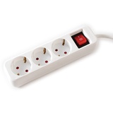 Value 3-fach Steckdosenleiste mit Schalter, weiß, 6 m