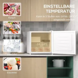 Homcom Mini-Gefrierschrank 35 L Weiß