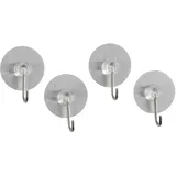 Wenko Static-Loc® Nickelhaken osimo 4er Set, 4er Set, Befestigen ohne bohren