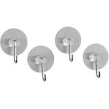Wenko Static-Loc® Nickelhaken osimo 4er Set, 4er Set, Befestigen ohne bohren
