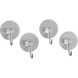 Wenko Static-Loc® Nickelhaken osimo 4er Set, 4er Set, Befestigen ohne bohren