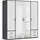 Rauch Drehtürenschrank VOYAGER 187 x 194 x 53 cm Grau