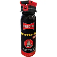 BALLISTOL 24541 Pfeffer-KO 125ml Spray mit Behördenkappe - Verteidigungsspray gegen Tiere - Abwehrspray 4 m Sprühweite