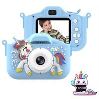 autolock Kinder Kamera, 2.0”Display Digitalkamera Kinder,1080P HD Kinderkamera blau
