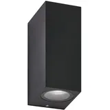 Fischer & Honsel Wandleuchte sandschwarz B: 6,9 cm H: 15 cm A: 9,2 cm 2x GU10 - LED max. 4 Watt 3000 K