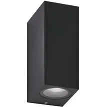 Fischer & Honsel Wandleuchte sandschwarz B: 6,9 cm H: 15 cm A: 9,2 cm 2x GU10 - LED max. 4 Watt 3000 K