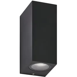 Fischer & Honsel Wandleuchte sandschwarz B: 6,9 cm H: 15 cm A: 9,2 cm 2x GU10 - LED max. 4 Watt 3000 K