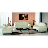 JVmoebel Sofa Klassische Set Garnitur 3+2 Sitzer Ledersofa Sofa Couch, Made in Europe weiß