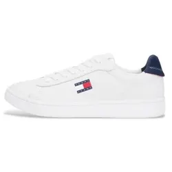 Tommy Jeans für Herren. EM0EM01596 Archiv '98 Leder Turnschuhe weiß (41), Wohnung, Schnürsenkel, Lässig