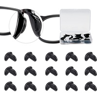 15 Paare Brille Silikon Nasenpad Antirutsch Klebend Pad,Nasenpads Rutschfeste für Gläser, Rutschfeste Selbstklebende Nasenpads, (schwarz)