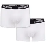 Brandit Textil Brandit Boxershorts Logo 2er Pack weiß, Größe L