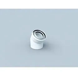 Bertrams Polyline LAS Bogen 41BG45-80 45°, DN 80/125, innen, weiß