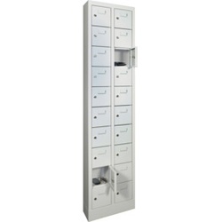 Pavoy Kleinfachschrank, 2 x 10 Fächer, Korpus / Front Lichtgrau