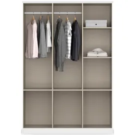 Rauch Kleiderschrank RAUCH "Kleiderschrank Schrank Garderobe deckenhoher Schrank BREMEN", grau (graumetallic), B:136cm H:199cm T:58cm, Holzwerkstoff, Schränke, Kleiderschrank, in vielen Farben und Ausführungen MADE IN GERMANY