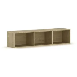 Bücherregal INTEGRO mit Regalen, niedrig, Eiche natur