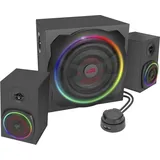 Speedlink GRAVITY RGB 2.1 Subwoofer System Black - 2.1 PC-Lautsprecher - Schwarz