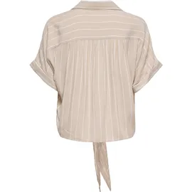 Only ONLPAULA LIFE S/S TIE SHIRT Viskose Beige XL