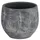Dehner Keramik-Übertopf Alessio, bauchig, dunkelgrau