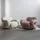 Woood Sessel Folke Polyester 88 x 70 x 0 cm Altrosa drehbar