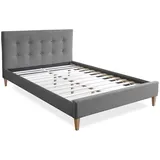 Homestyle4u Polsterbett 140x200 cm Schlafzimmer, Betten, Polsterbetten