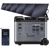 OUKITEL P5000 Pro 4000W Tragbare Powerstation mit 500W Solarpanel, 5120Wh Solar Generator, LiFePO4 Batterie, 1,2 Std Vollladung, 15 Ausgang, APP, Portable Power Station für Camping, Reisen, Wohnung