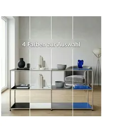 Floordirekt Metallregal 3 Ablagen 88 x 40 x 65 cm blau