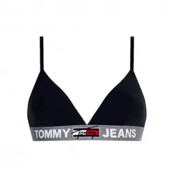 Tommy Hilfiger für Damen. UW0UW02721 Bralette-BH ohne Polsterung mit schwarzem Unterbrustband (S), Heimtextilien, Baumwolle