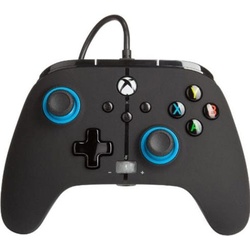PowerA Controller Wired PowerA Blue Hint (Xbox One / Series X / PC) (Xbox Series X, Xbox One X, Xbox One S, Xbox Series S), Gaming Controller, Blau, Schwarz