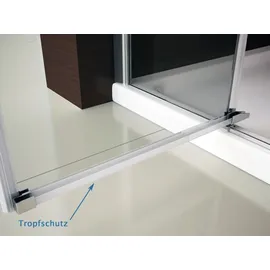 Bernstein Eckdusche mit Schwingtüren DX407 - 8 mm - Nano Echtglas - Breiten wählbar, Türelement Rechts:90 cm, Türelement Links:100cm