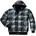 Thermowendejacke L kariert/schwarz