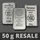 verschiedene prägeanstalten Platinbarren 50g (Resale)