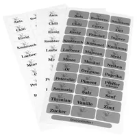 Druckspezialist 33 transparente Gewürzetiketten (Teil 2), Etiketten, Gewürze, Aufkleber, Gewürzaufkleber 33 x 17 mm