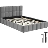 Tectake Shirley 140 x 200 cm Grau