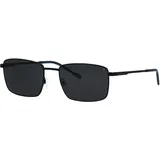 Eschenbach Sonnenbrille TITANFLEX "Modell 824132", Herren, schwarz (blau), matt, Sonnenbrillen Sonnenbrille, Form Karree/Eckig, Logoschriftzug auf Bügel, Titanflexfassung