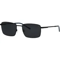 Eschenbach Sonnenbrille TITANFLEX "Modell 824132", Herren, schwarz (blau), matt, Sonnenbrillen Sonnenbrille, Form Karree/Eckig, Logoschriftzug auf Bügel, Titanflexfassung