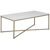 AC Design Furniture Actona »Alisma« Couchtisch Antje, B: 120 x T:60 x H: 46 cm, Marmor, Weiss