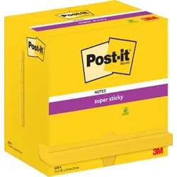 Haftnotiz Super Sticky Notes, 76 x 127 mm, 74 g/m2, narzissengelb, 12x90 Blatt