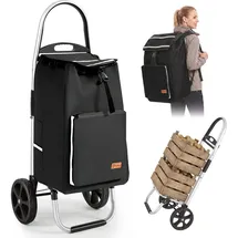 Sekey Einkaufstrolley Schwarz 50L
