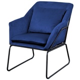 SVITA Sessel Josie, 91350, Loungesessel, Samt, blau