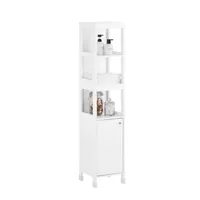 SoBuy Hochschrank für Bad Badschrank mit Offenen Fächern Schmaler