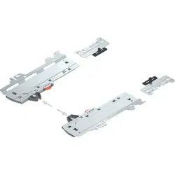 Set (TIP-ON BLUMOTION Einheit + Mitnehmer + Adapter), für MERIVOBOX, Typ L1, NL=350-650 mm, Gesamtgewicht des Auszugs=10-20 kg, links/rechts, R7035