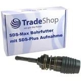 Trade-Shop Bohrfutteradapter Werkzeugaufnahme SDS-Plus auf SDS-Max kompatibel mit Makita, Hilti Bohrhammer Stemmhammer Meißelhammer Bohrer Bohrkronen