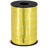 Partydeco Plastic ribbon gold 5mm/225m